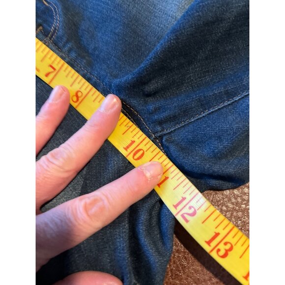 William Rast Junior Sculpted High Rise Skinny Jeans Size 28 Dark Wash Frayed Hem - Picture 6 of 9